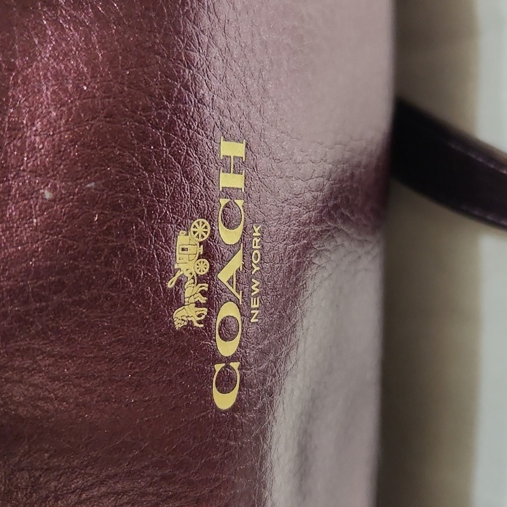 Coach Derby Purple Metallic Leather Backpack - Picture 6 of 16